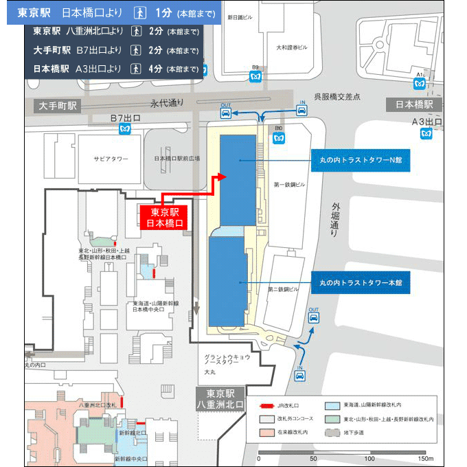 丸の内トラストタワー地図