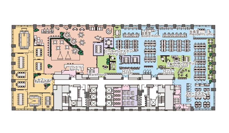 丸の内トラストタワーN館のモデルレイアウト