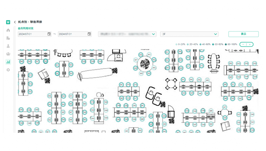 フロア利用状況・レポート機能
