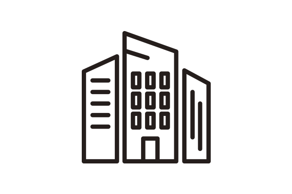 大型複合ビルで登記